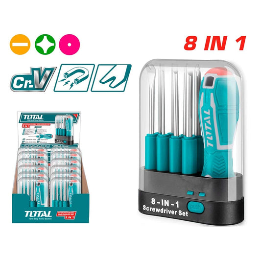 TOTAL 9PC INTERCHANGEABLE SCREWDRIVER SET