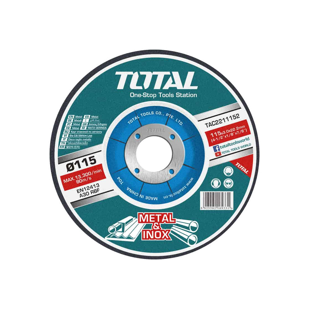 TOTAL 115MMX3.0MM CUTTING DISC FOR METAL D/C