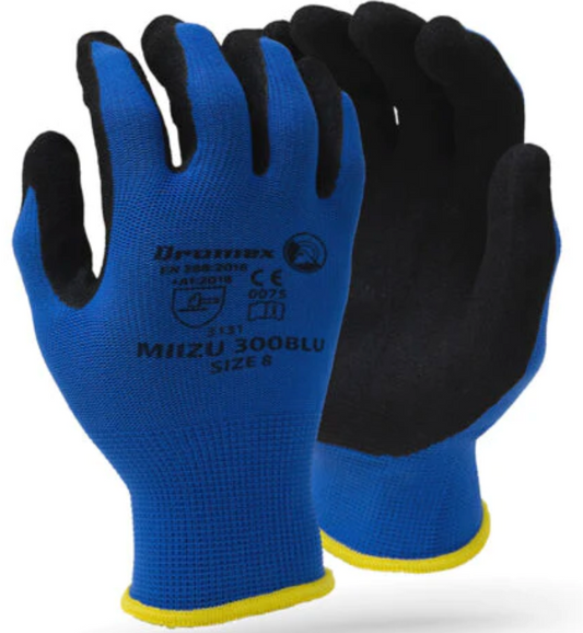 GLOVE MIIZU 300 BLUE PALM COATED 8-11