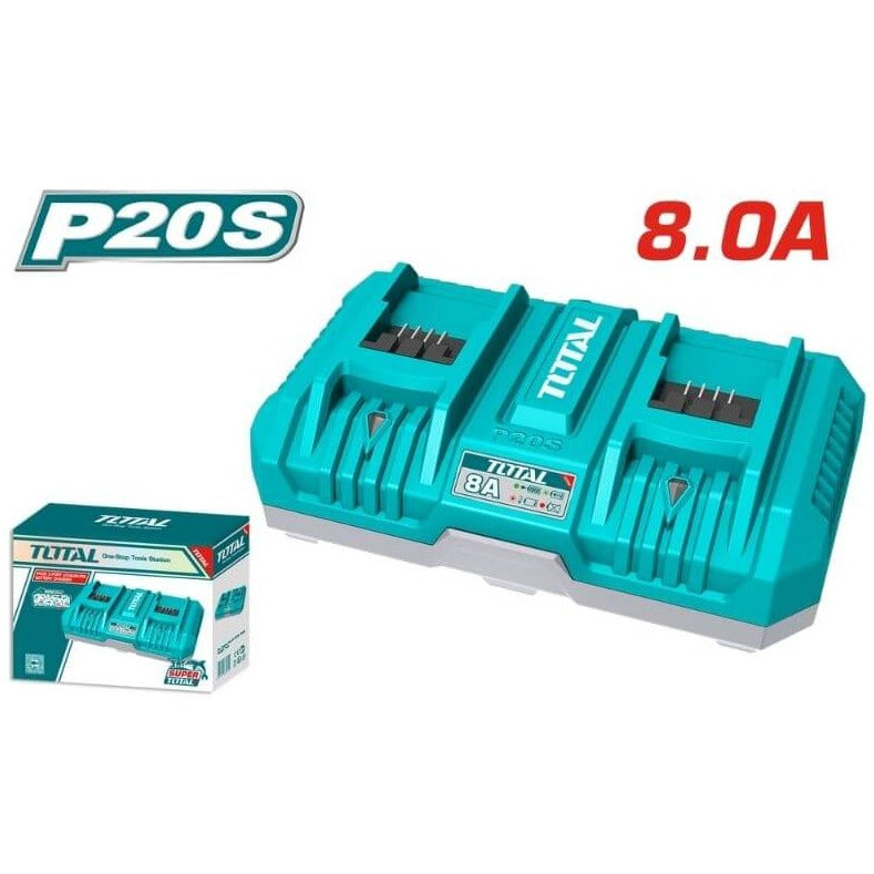 P20S 2-port Lithium-Ion battery charger total