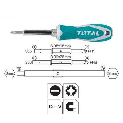 6 IN 1 SCREWDRIVER SET TOTAL