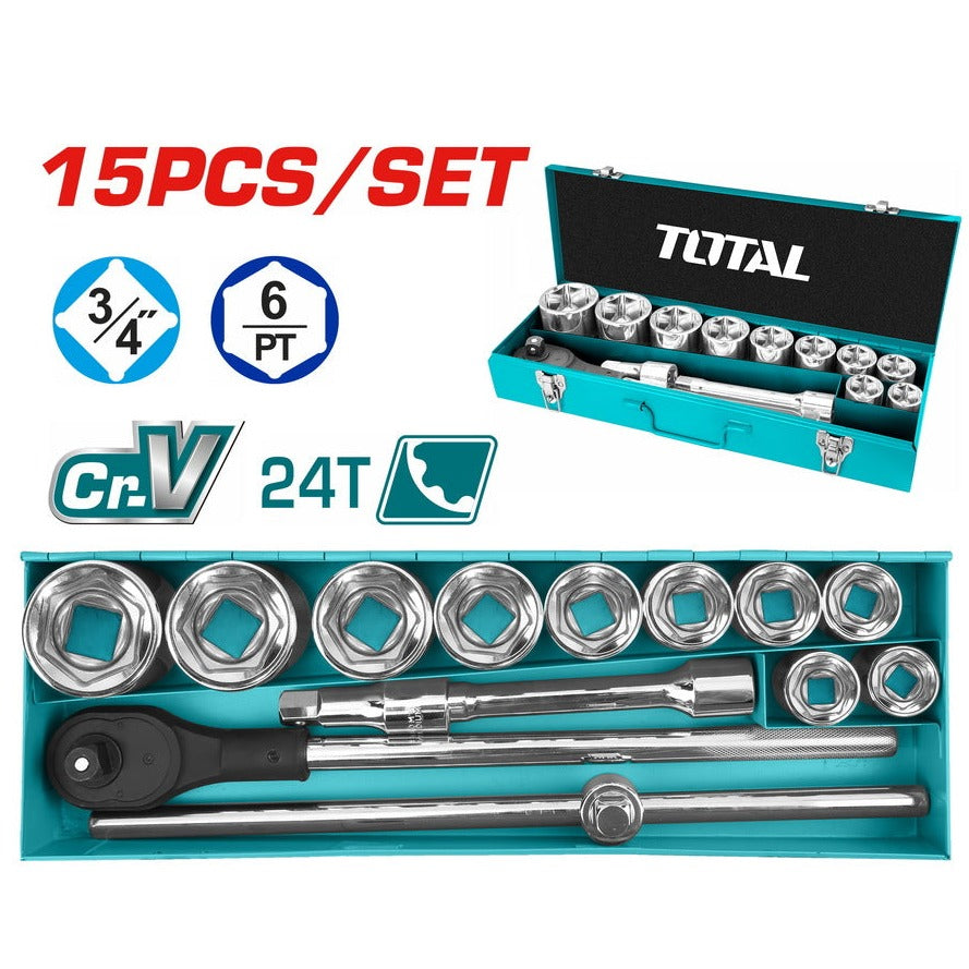 15 PCS 3/4" SOCKET SET TOTAL