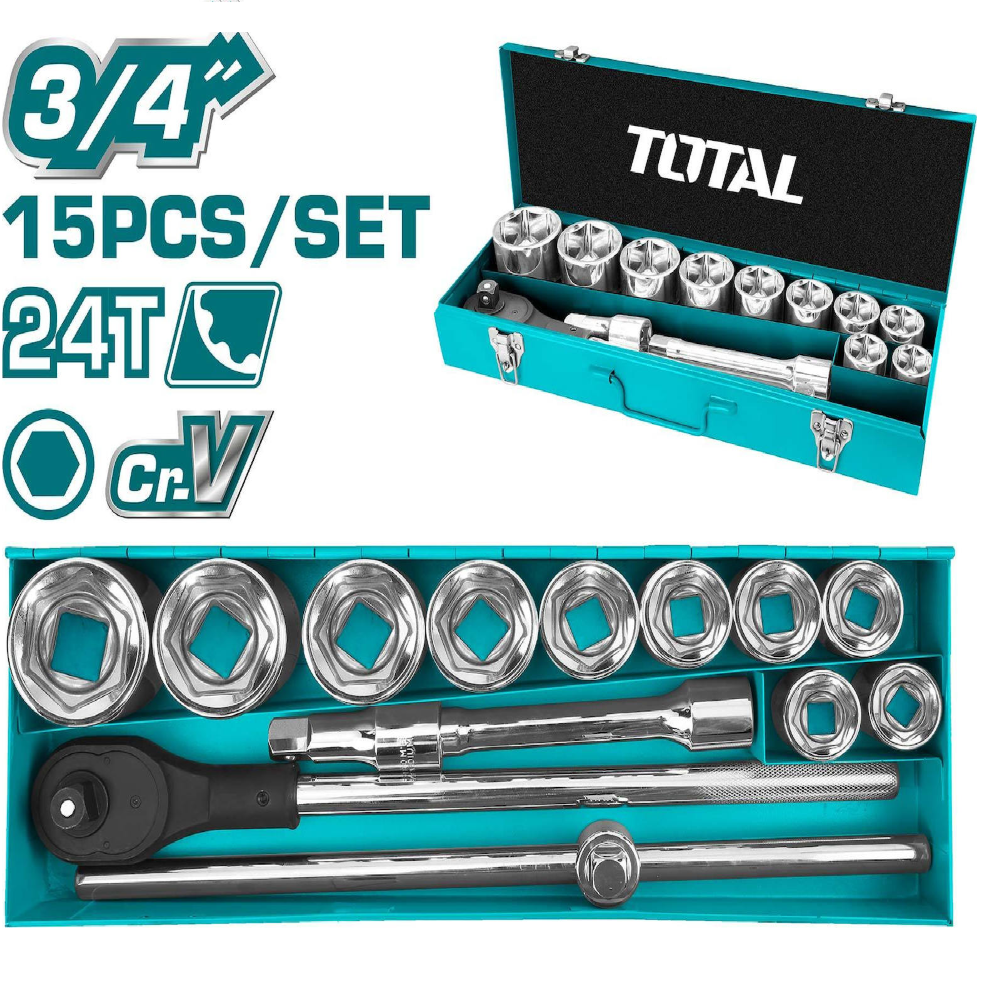 15 PCS 3/4" SOCKET SET TOTAL