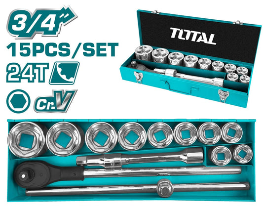 15 PCS 3/4" SOCKET SET TOTAL