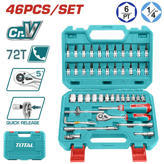 46 PCS 1/4" SOCKET SET TOTAL