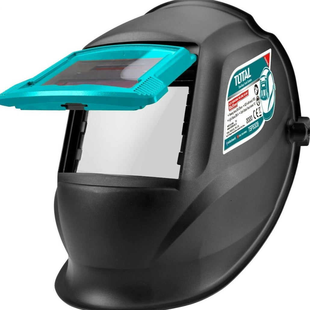 AUTO DARKENING WELDING HELMET 90×35MM TOTAL