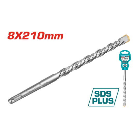 Total SDS Plus Hammer Drill Bit 8 X 210mm