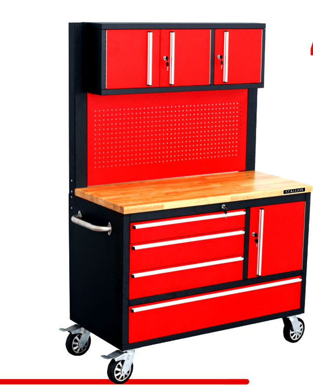 Stallion Tool Cabinet on Wheels 48" Mild Steel