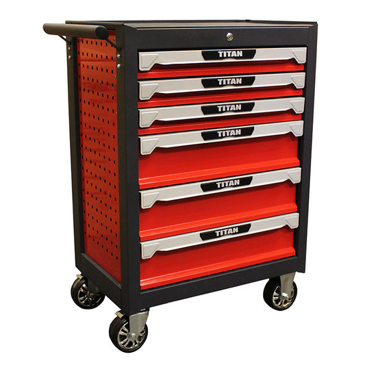 TOOL TROLLEY 6 DRAWER WITH DOOR EMPTY