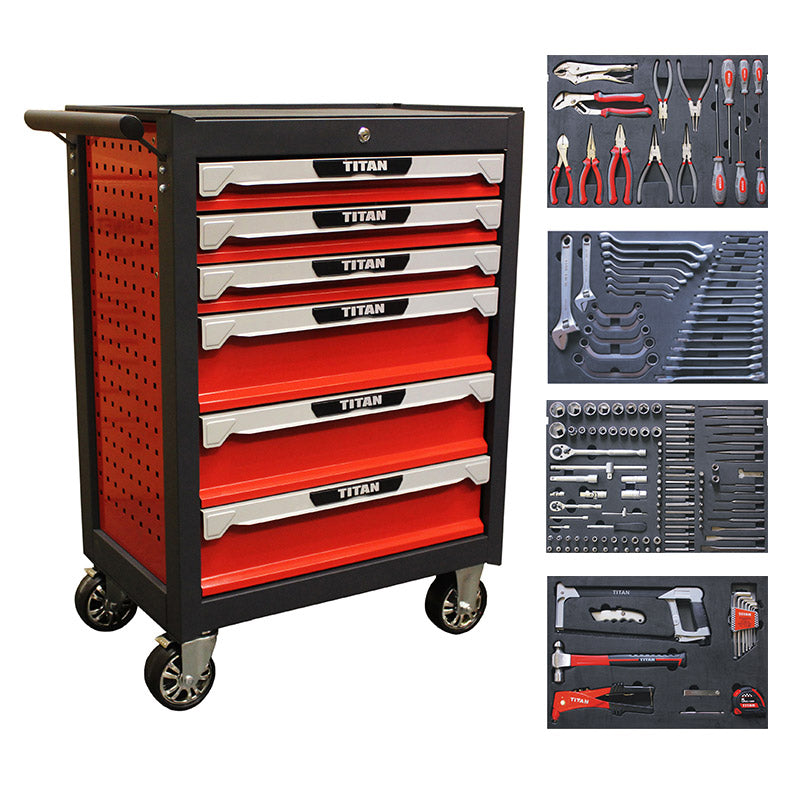 TITAN TOOL BOX 6 DRAWER WITH TOOLS  (TE01 -2-3-4)