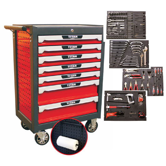 TROLLEY 7 DRAWER WITH TOOLS - 179pc