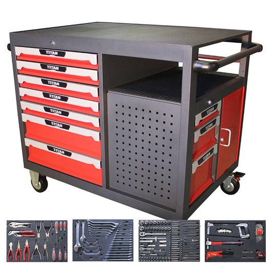 TROLLEY 10 DRAWER WITH TOOLS 179pc