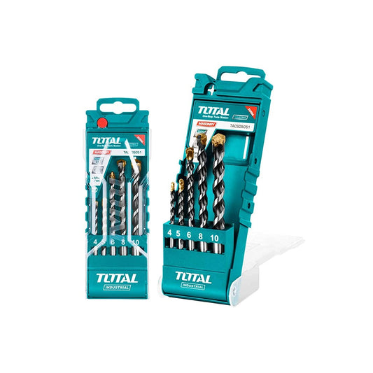 Total Masonry Drill Bit Set 5pcs Plastic box