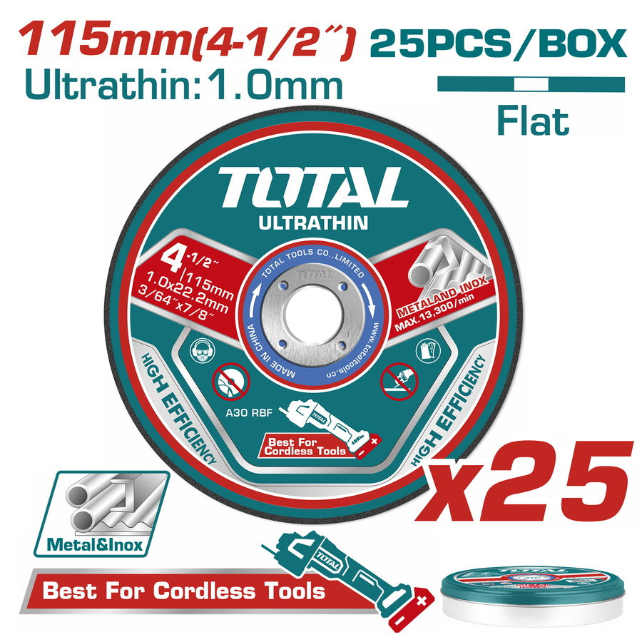 ABRASIVE METAL CUTTING DISC 115MM (4/1/2") X 3.0MM