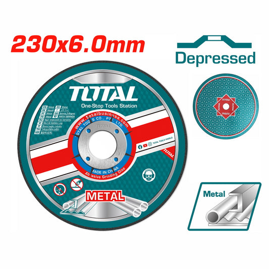 TOTAL 230MMX6.0MM GRINDING DISC FOR METAL D/C