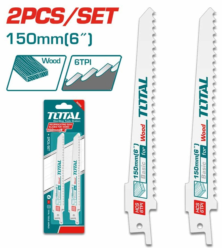 Reciprocating saw blades for wood total