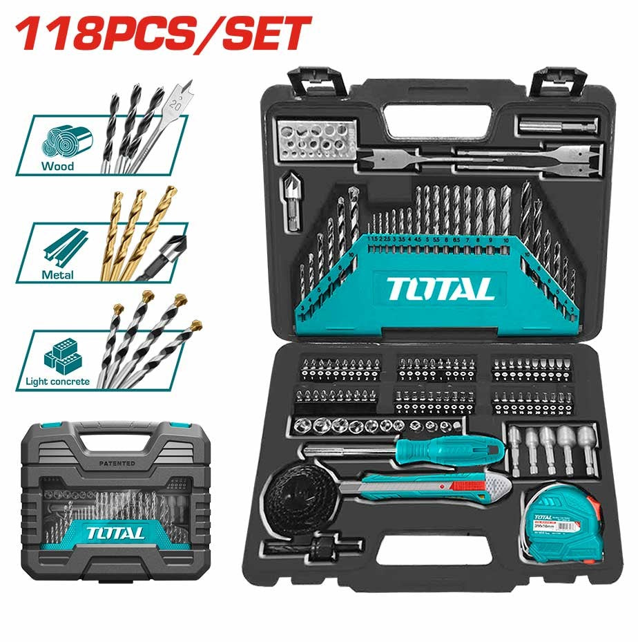 Total Drill Bits Set 118 pcs