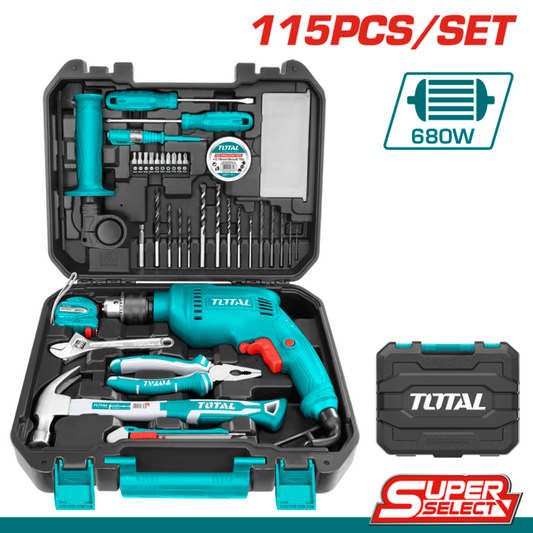 TOTAL 115 PCS DRILL TOOL SET