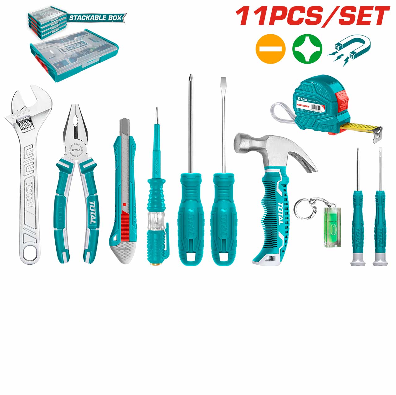 Total 11 Pcs Household Tools Set