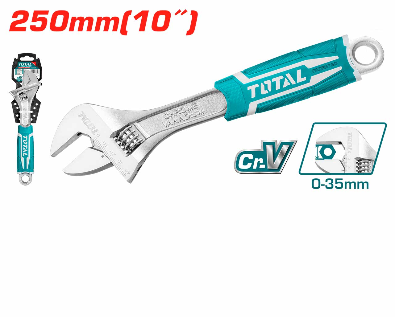 TOTAL 250MM/10" ADJUSTABLE WRENCH RUBBER