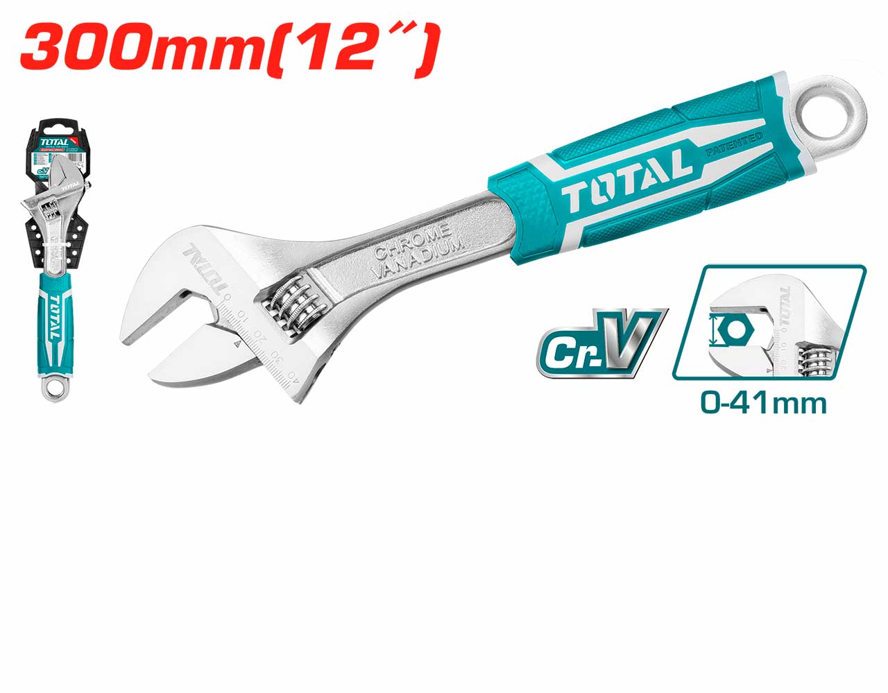 TOTAL 300MM/12" ADJUSTABLE WRENCH RUBBER