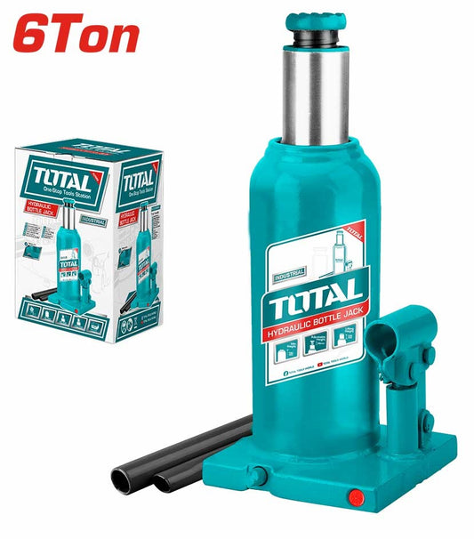 TOTAL 6 TON BOTTLE JACK WITH SAFETY VALVE