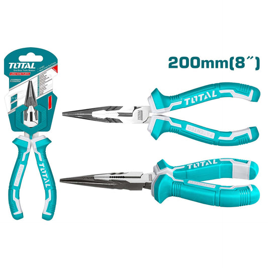 TOTAL LONG NOSE PLIER 200MM/8" HIGH LEVERAGE