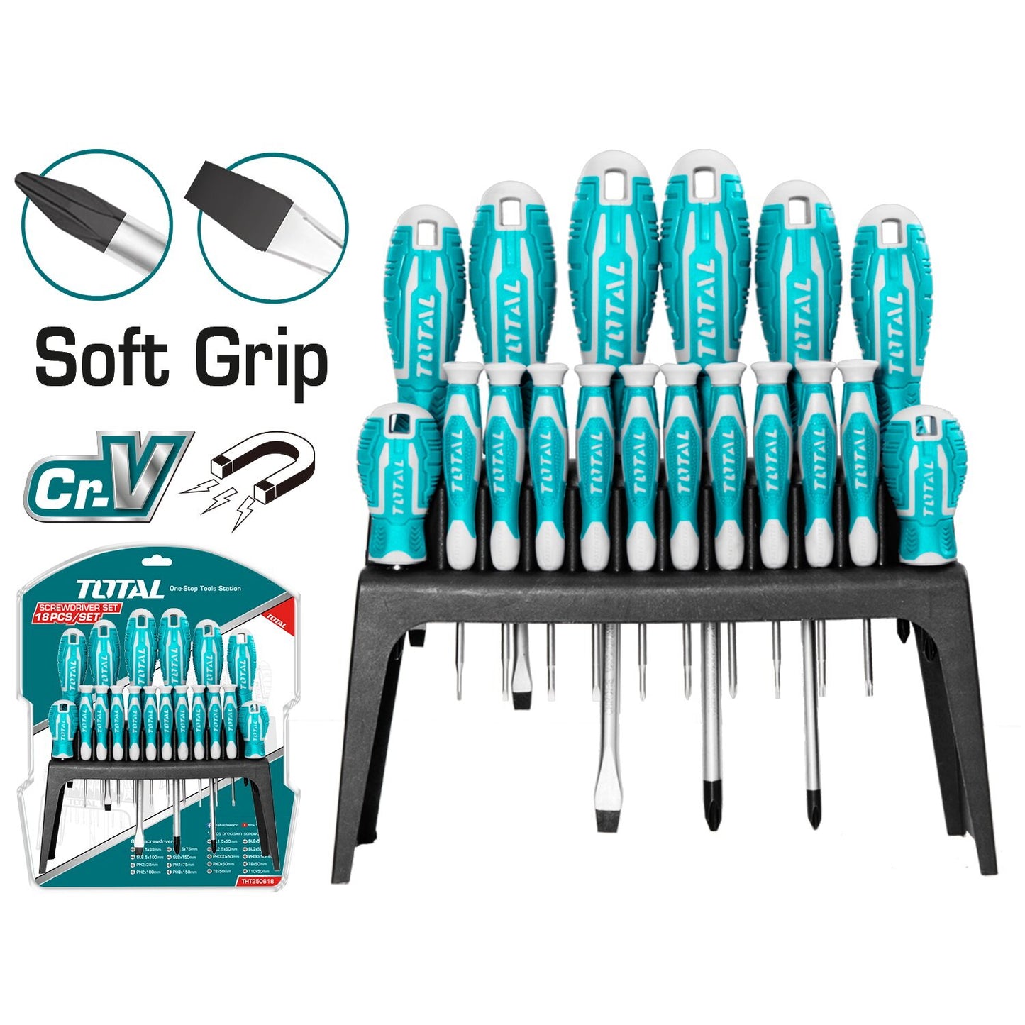 TOTAL 18PC SCREWDRIVER AND PRECISION SET