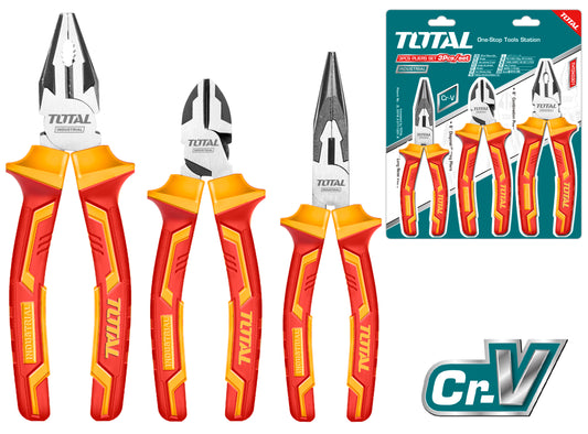 3 PCS INSULATED PLIER SET TOTAL