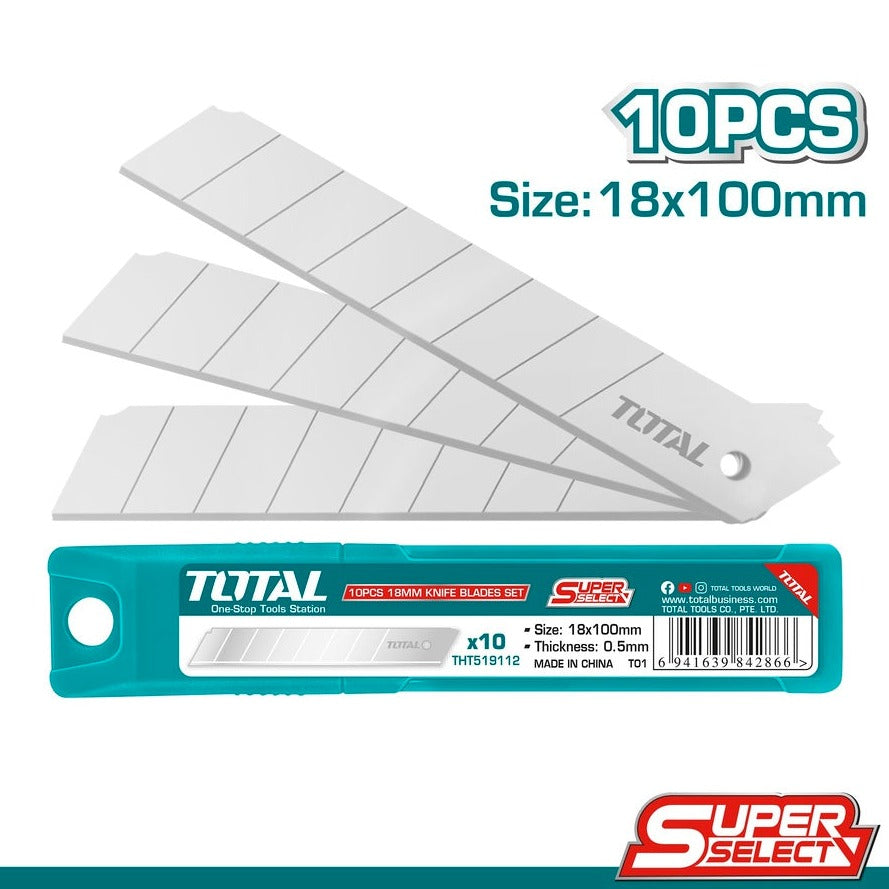 TOTAL SPARE BLADES FOR SNAP OFF KNIVES 10PCS