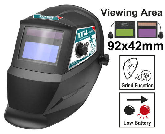 TOTAL AUTO DARKENING WELDING HELMET 92×42MM