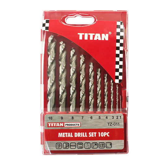 TITAN SET DRILL BIT METAL 10PC