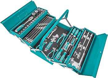 TOTAL 5 TRAY TOOLBOX WITH 59 SETS OF TOOLS