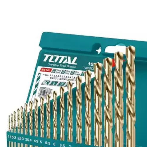 TOTAL HSS TWIST DRILL BITS SET 19PC