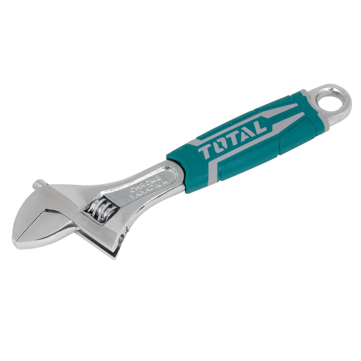 TOTAL 200MM/8" ADJUSTABLE WRENCH RUBBER HANDLE