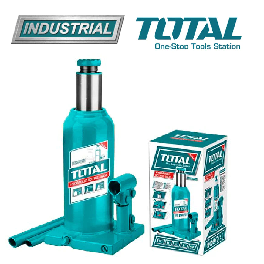 TOTAL 12 TON BOTTLE JACK WITH SAFETY VALVE