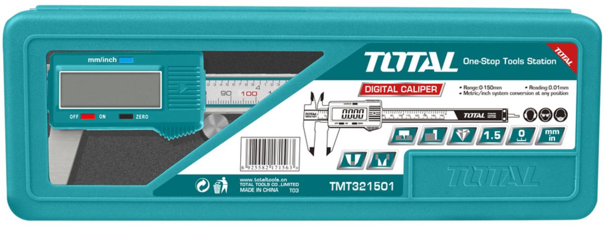 TOTAL 150MM VERNIER DIGITAL - PLASTIC HOUSING