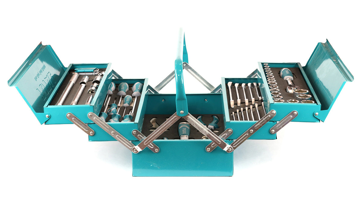 TOTAL 5 TRAY TOOLBOX WITH 59 SETS OF TOOLS